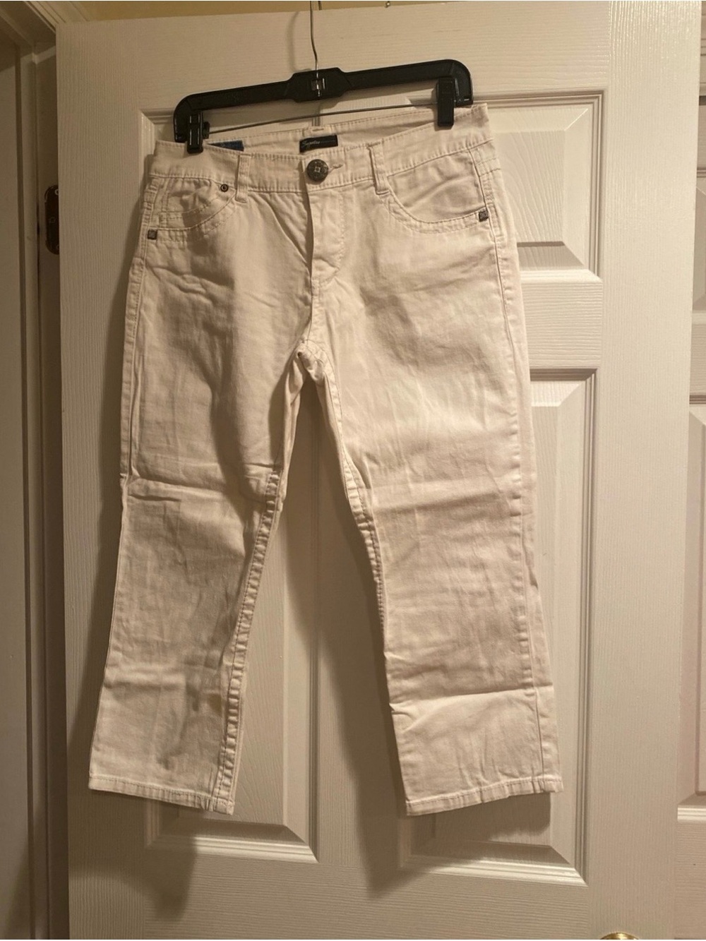 Cropped White Women's Jeans - Clean Straight Crop